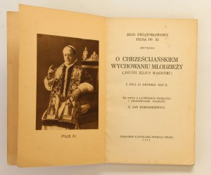 Pius PP. XI O chrześcijańskim wychowaniu młodzieży [1931]
