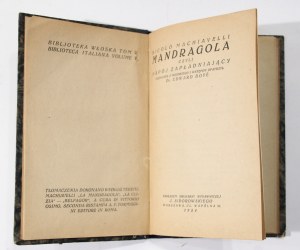 Nicolo Machiavelli Mandragola czyli napój zapładniający [1924]