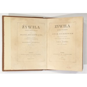 Adam Mickiewicz Żywila [I wydanie, 1866, Paryż]