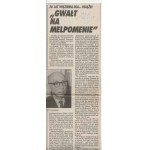 Antoni Słonimski Gwałt na melpomena [beschlagnahmte Ausgabe, Erstausgabe].