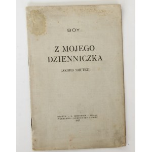 Tadeusz Boy Zeleński From My Diary [Chord of Sorrow] [1st edition, 1917].