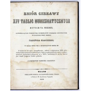 CZACKI T. – Zbiór ciekawy XIV tablic numizmatycznych.1844.