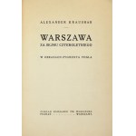 KRAUSHAR A. - Warszawa za Sejmu Czteroletniego w obrazach Zygmunta Vogla z podpisem L....