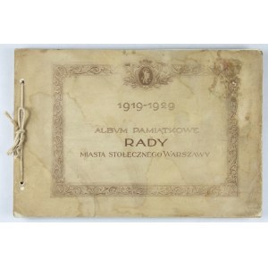 MEMORIÁLNÍ ALBUM Městské rady Varšavy 1919-1929 [Varšava 1929. Městské grafické závody]. 8 podł., k....