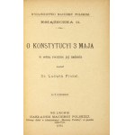 FINKEL Ludwik - O Ústave 3. mája pri príležitosti stého výročia jej prijatia. (So 6 rytinami). Lwów 1891. Nakł....
