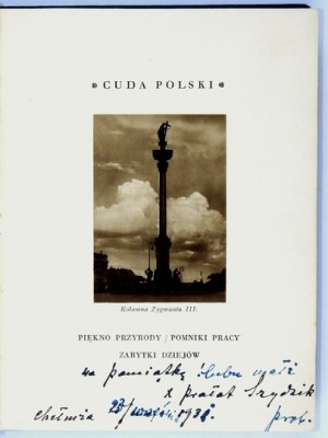 JANOWSKI Aleksander - Warsaw. Poznan [1930]. Księg. Poland (R. Wegner). 8, s. 189, [3]. Original binding ppł. decor....