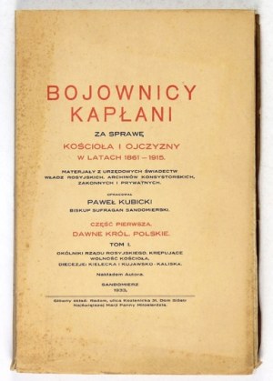 P. KUBICKI - Bojownicy kapłani. 11 woluminów - komplet. 1933-1940.