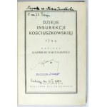 BARTOSZEWICZ K. - History of the Kosciuszko insurrection 1794.