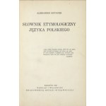 BRÜCKNER A. – Słownik etymologiczny. 1927. Oprawa R. Jahody. Egz. S. Estreichera.