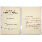DWIEŚCIE lat literatury polskiej. Tom próbny. Cz. 1: Literatura krajowa okresu romantyzmu, zesz. 1-2. Cz....