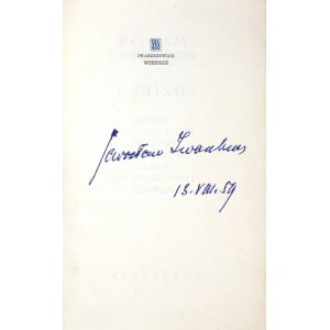 J. IWASZKIEWICZ - Poems. 1958. signed by the author.