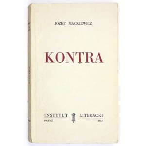 MACKIEWICZ J. – Kontra. 1957. Wyd. I.