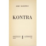 MACKIEWICZ J. – Kontra. 1957. Wyd. I.