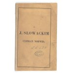 C.K. NORWID - O Juliuszi Słowackém. 1861.