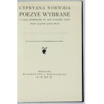 NORWID Cypryan - Poezye wybrane z całej odszukanej po dziś puścizny poety. Ułożył i przypisami opatrzył Miriam [...