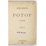 H. SIENKIEWICZ - Potop. T. 1-6. 1886. Wyd. I.