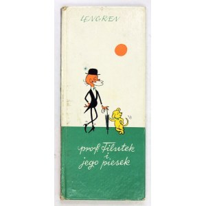 LENGREN [Zbigniew] - Prof. Filutek and his dog. Warsaw 1964, Artistic-Graphic Publishing House. 8 (24x10.5 cm), pp. [7]....