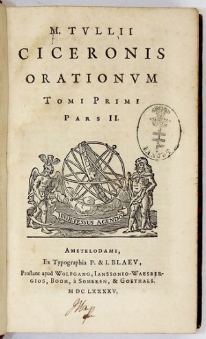 Mowy Cycerona (1695) z Biblioteki Łańcuckiej.