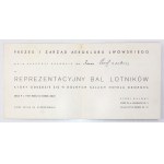 [AEROKLUB Lwowski, zaproszenie]. Zaproszenie na Reprezentacyjny Bal Lotników dn....