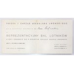 [AEROCLUB Lviv, invitation]. Invitation to the Representative Airmen's Ball dn....