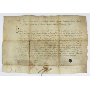 LUBOMIRSKI F. S. Parchment diploma dat. 1689 in Łańcut.