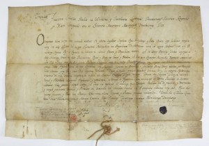 LUBOMIRSKI F. S. Pergaminowy dyplom dat. 1689 w Łańcucie.