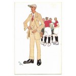 Zestaw 11 pocztówek z piłkarzami klubów galicyjskich z 1911-1912.