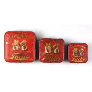 FUCHS Franciszek and Sons S. A. Warsaw. Landrynki. (set of 3 cans).