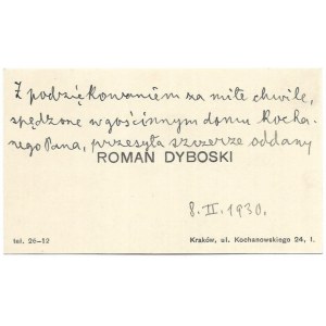 Roman DYBOSKI.