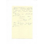 [SITO Jerzy Stanislaw]. Two handwritten letters from Jerzy S. Sita to Zdzislaw Najder,...