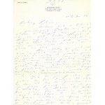 (SITO Jerzy Stanisław). Zwei handschriftliche Briefe von Jerzy S. Sita an Zdzislaw Najder,...