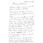 (STRYJKOWSKI Julian). Vier handschriftliche Briefe von Julian Stryjkowski an Zdzisław Najder, die hauptsächlich Angelegenheiten tłu...