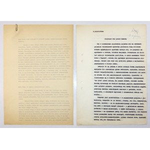 [ZIN Wiktor]. Handschriftliche Unterschrift von Wiktor Zin unter maschinengeschriebener Antwort auf Fragen des Journalisten K. Gier....