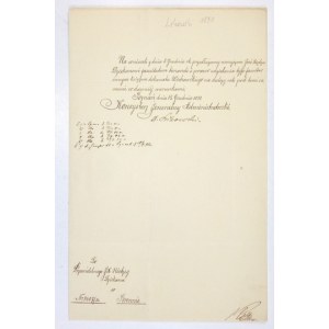 [LIKOWSKI Edward]. Unterschrift von Edward Likowski als Mitglied des Konsistoriums Generaladministrator unter dem Pr...