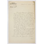 [DALBOR Edmund]. Handwritten signature of Edmund Dalbor as a member of the Consistory General of Administration under a note of uwier...