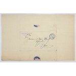 [DALBOR Edmund]. Handschriftliche Unterschrift von Edmund Dalbor als Mitglied des Generalkonsistoriums der Verwaltung unter einem Vermerk von uwier...