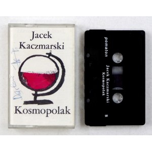 [KACZMARSKI Jacek]. Handwritten dedication by Jacek Kaczmarski on the cassette tape Cosmopolak....