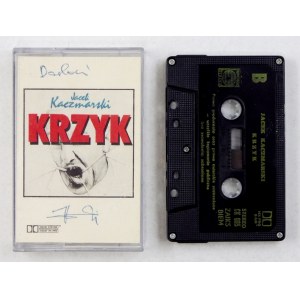 [KACZMARSKI Jacek]. Handwritten dedication by Jacek Kaczmarski on the cassette tape Scream....