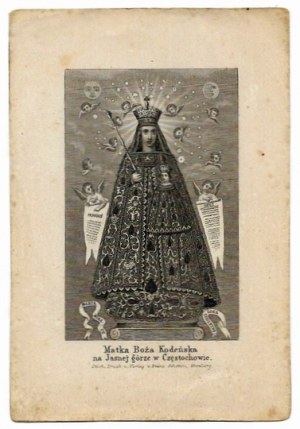 MATKA Boża Kodeńska na Jasnej górze w Częstochowie. [ca 1890?].