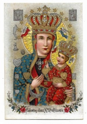 Miraculous image of the Blessed Virgin Mary in Pszow. [ca 1910?]