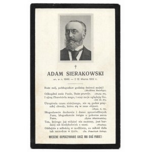 SIERAKOWSKI Adam (nar. 1846, zomrel 12. marca 1912).
