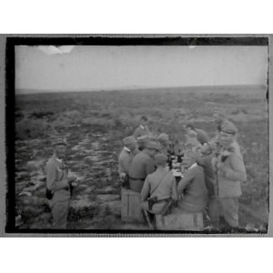 [Polish LEGIONS - battles and daily life - situational photographs]. [1915/1916]. Set of 14 glass plates form....