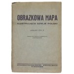 (POLEN). Bildkarte, die die Geschichte Polens illustriert. Dreifarbige Karte auf Arche. form....