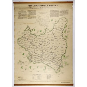Polska - ścienna mapa administracyjna z 1938 r.