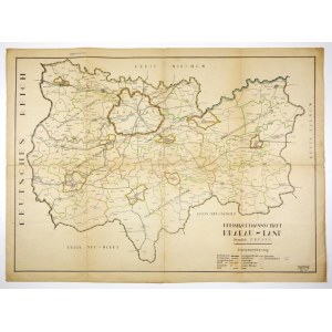 [MAŁOPOLSKA]. Kreishauptmannschaft Krakau-Land. Farebná mapová forma. 63,8x89,3 cm.