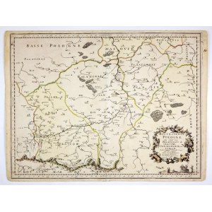 Mapa južného Poľska Nicolasa Sansona z roku 1666.