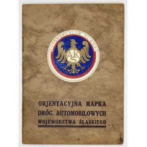 [ŚLĄSK]. Orjentacyjna mapa dróg automobilowych Województwa Śląskiego. Mapa dwubarwna form. 44,7x29,...