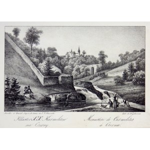 [CZERNA]. Klastor X. X. Karmelitów na Czerny. Monastère de Carmelites a Czerna. Litografia form. 11,3x18,5 na ark....