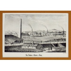 [DĄBROWA Górnicza]. Dabrowa Bank Steelworks with the Surrounding Area. Lithograph form. 9,8x15,...