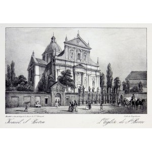 [KRAKOV]. Kosciół S Piotra. L'Eglise de St. Pierre. Litografická forma. 11,1x18,3 na arch. 14,8x21,...